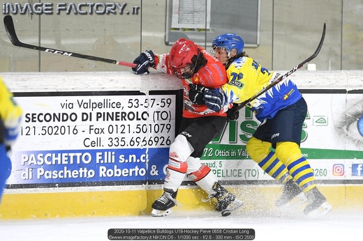 2020-10-11 Valpellice Bulldogs U19-Hockey Pieve 0658 Cristian Long